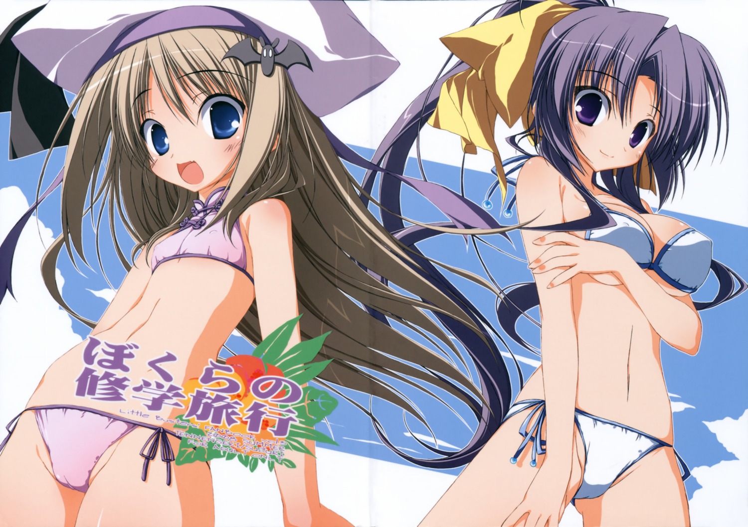 bikini cameltoe crease fixme kurugaya_yuiko little_busters! noumi_kudryavka suzuri swimsuits tennenseki