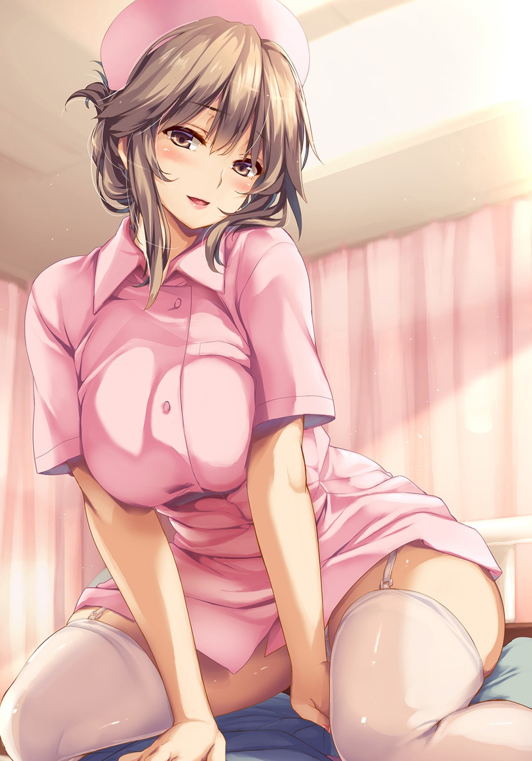 akagi_mio boku_to_nurse_no_kenshuu_nisshi monety nurse pantsu prekano stockings thighhighs