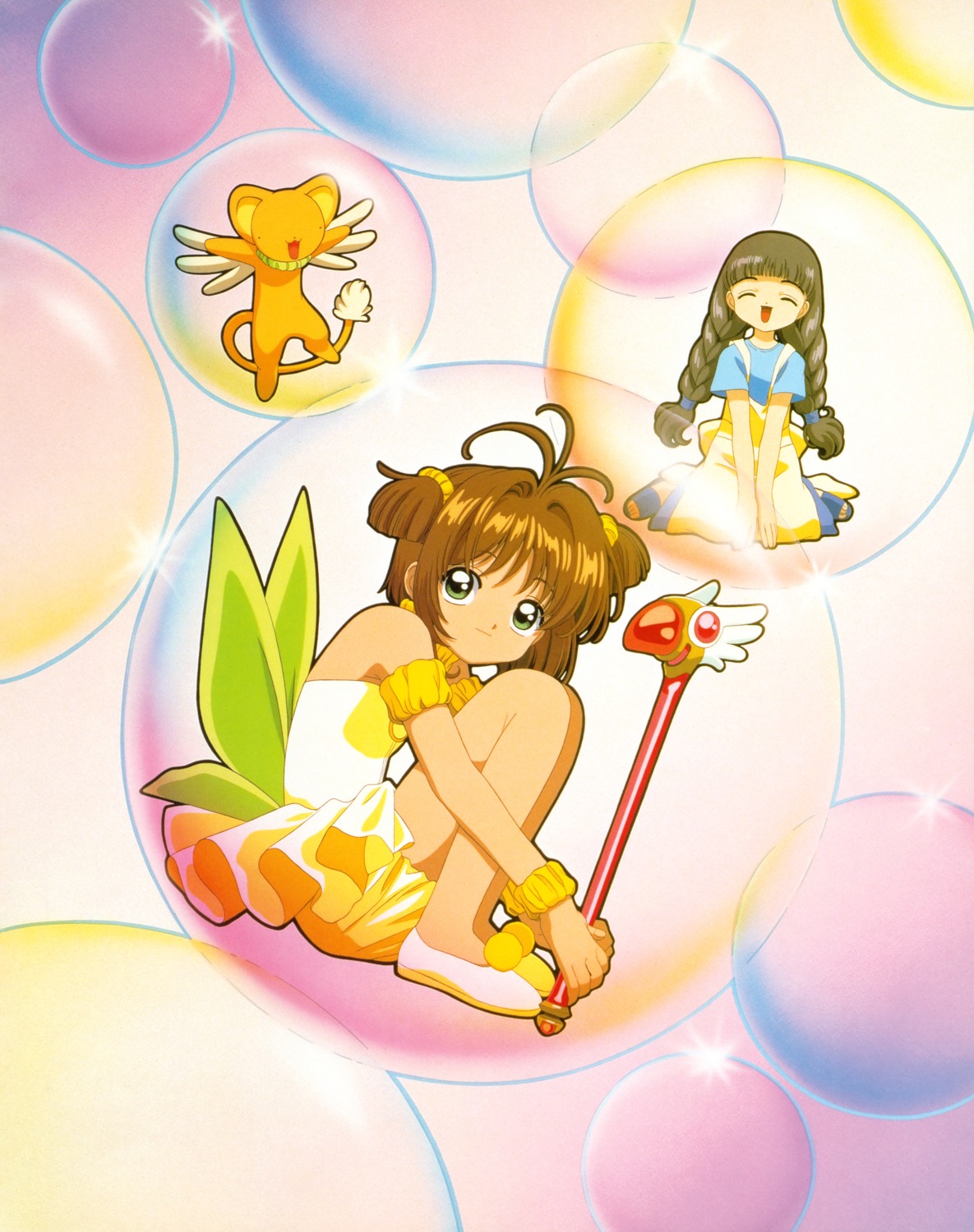 card_captor_sakura daidouji_tomoyo kerberos kinomoto_sakura madhouse takahashi_kumiko weapon