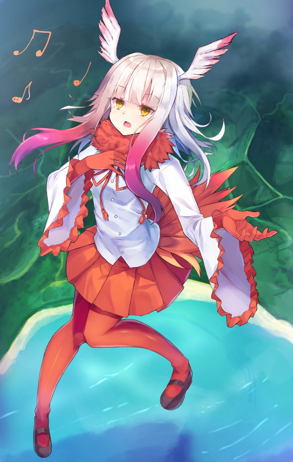 crested_ibis hopepe kemono_friends pantyhose wings