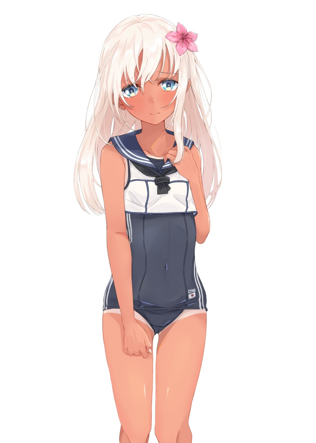 alakoala kantai_collection ro-500 school_swimsuit seifuku swimsuits tan_lines