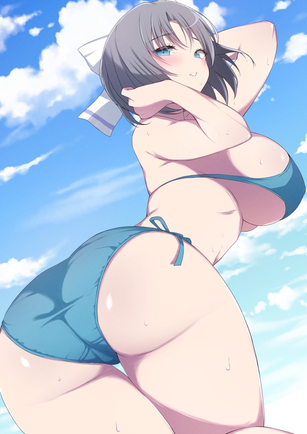 ass bikini chimunge senran_kagura swimsuits yumi_(senran_kagura)