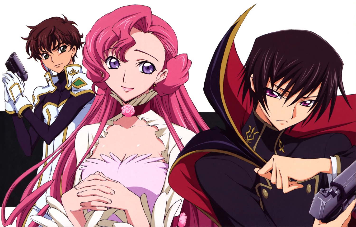 code_geass dress euphemia_li_britannia gun ishida_kana kururugi_suzaku lelouch_lamperouge uniform