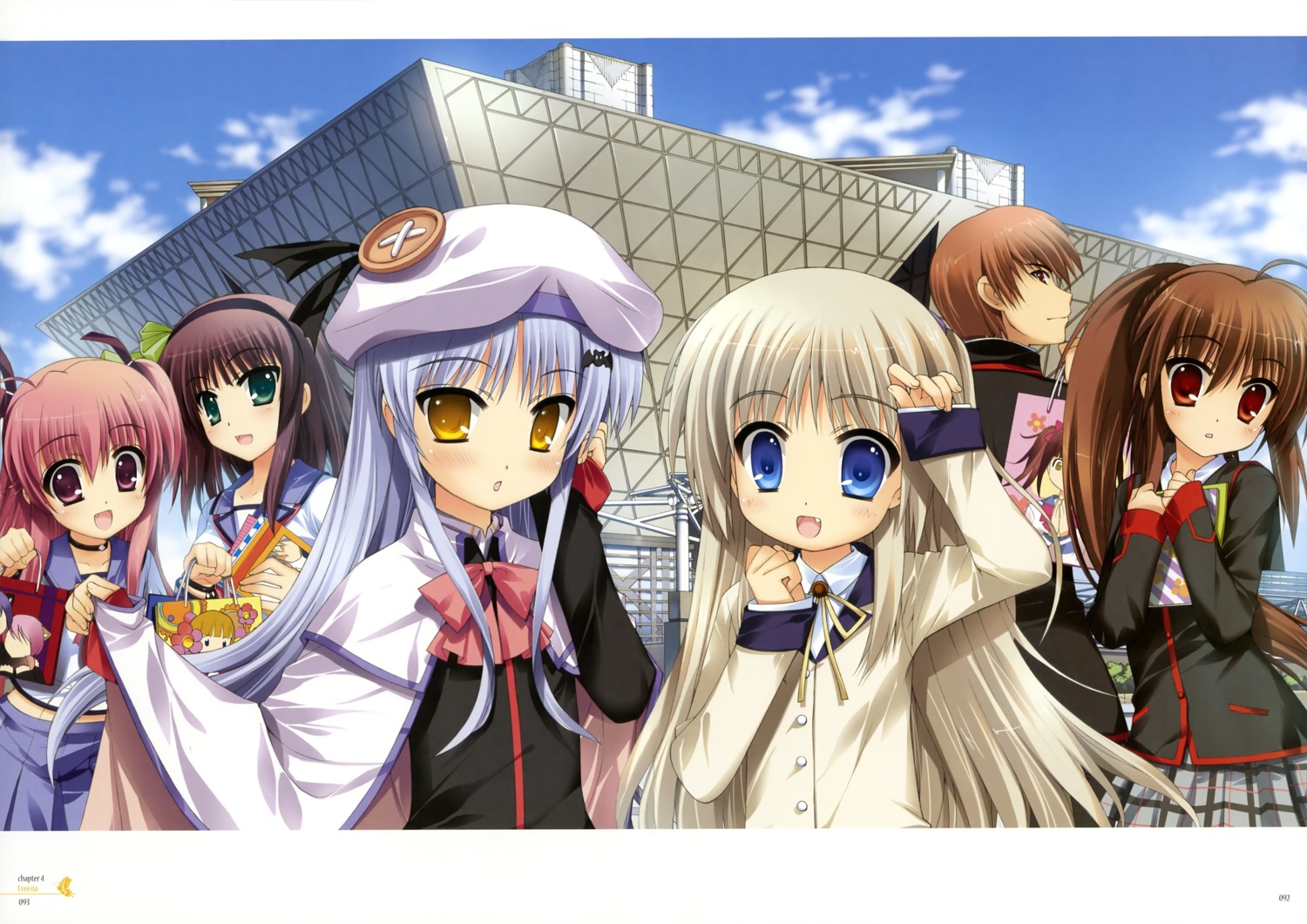 angel_beats! crossover fujima_takuya little_busters! nakamura_yuri natsume_kyosuke natsume_rin noumi_kudryavka seifuku yoshioka_yui