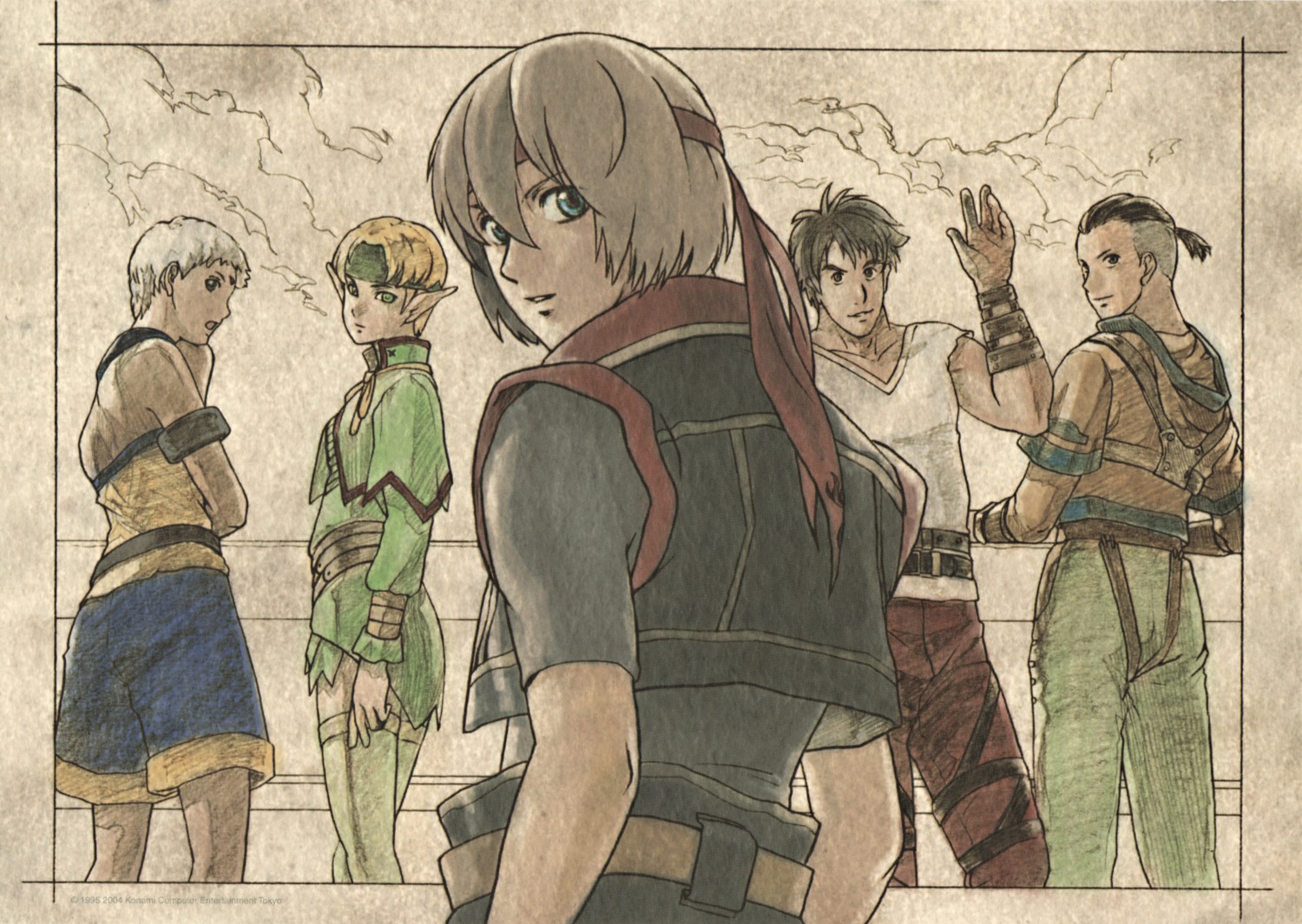 elf jewel_(suikoden) kawano_junko keneth lazlo_en_kuldes paula_(suikoden) pointy_ears suikoden suikoden_iv tal