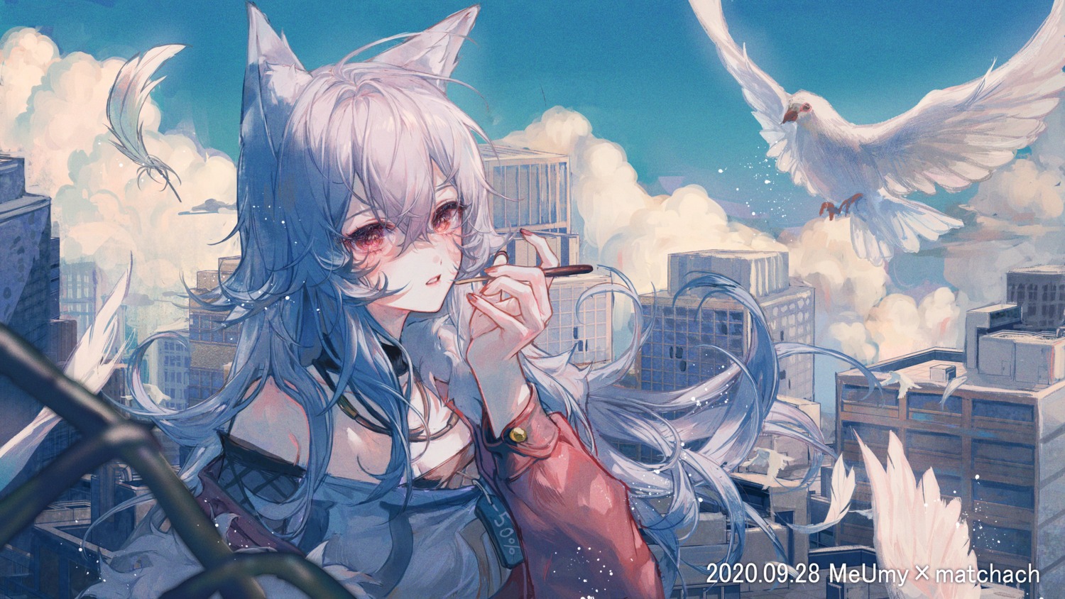 animal_ears maccha_(mochancc) wallpaper