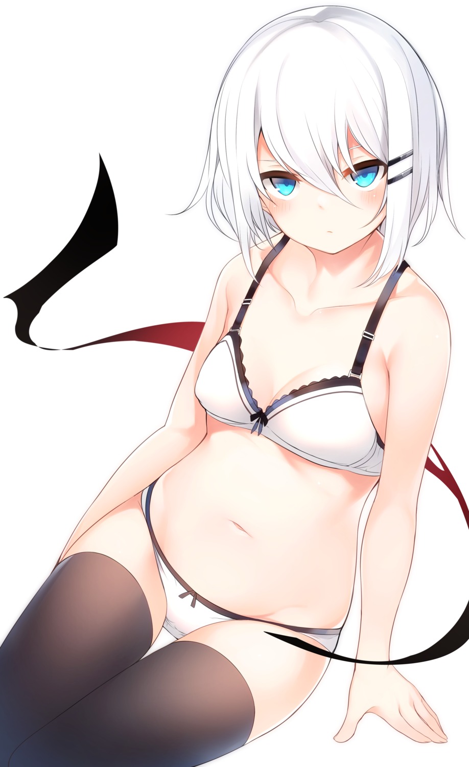 bra cleavage otokuyou pantsu thighhighs