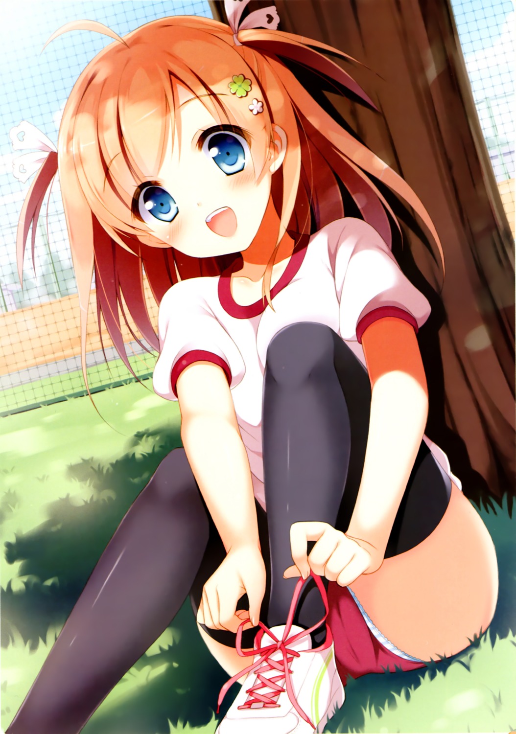 buruma gym_uniform pan pantsu shimapan thighhighs