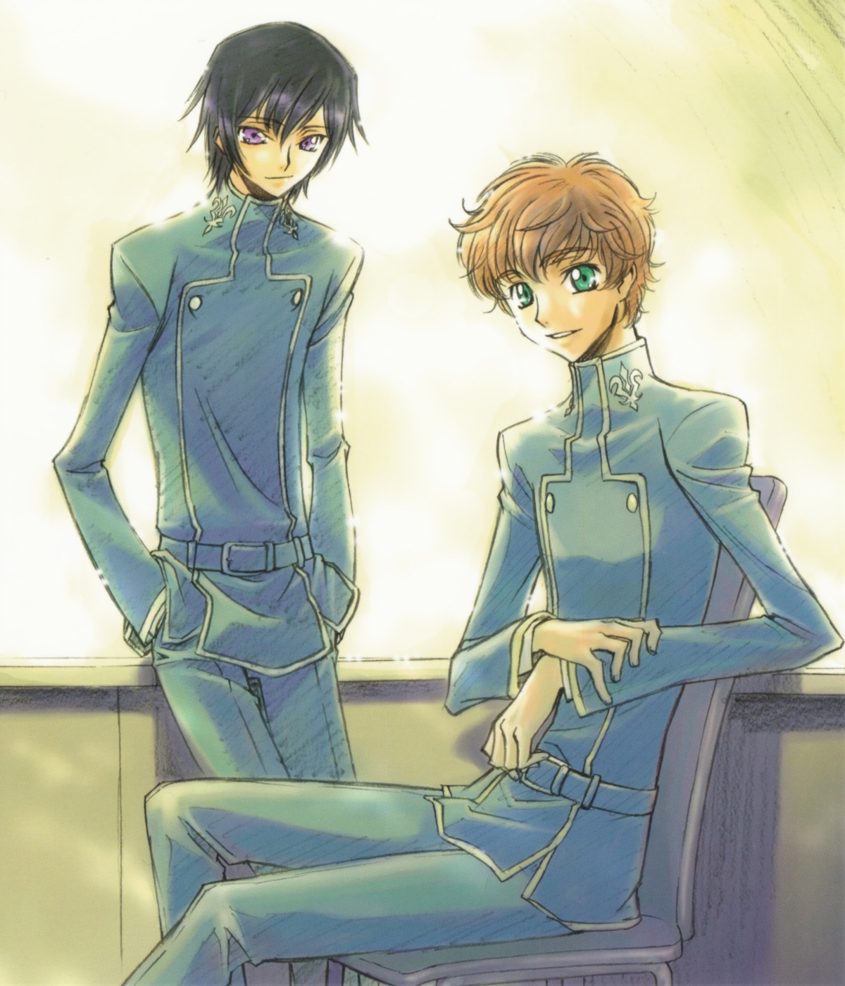 code_geass kimura_takahiro kururugi_suzaku lelouch_lamperouge male ricca