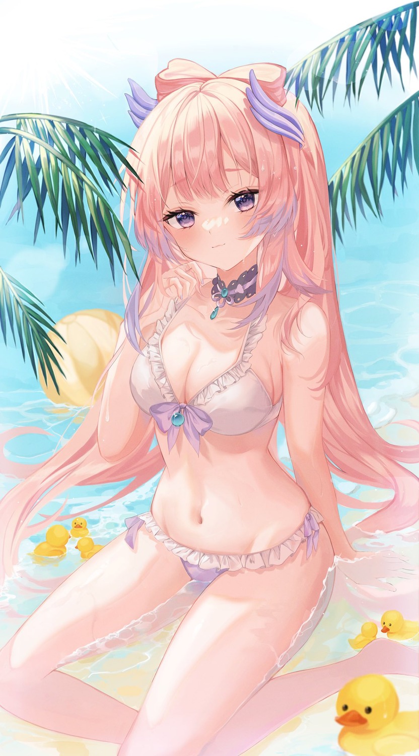 bikini genshin_impact riyonn sangonomiya_kokomi swimsuits wet