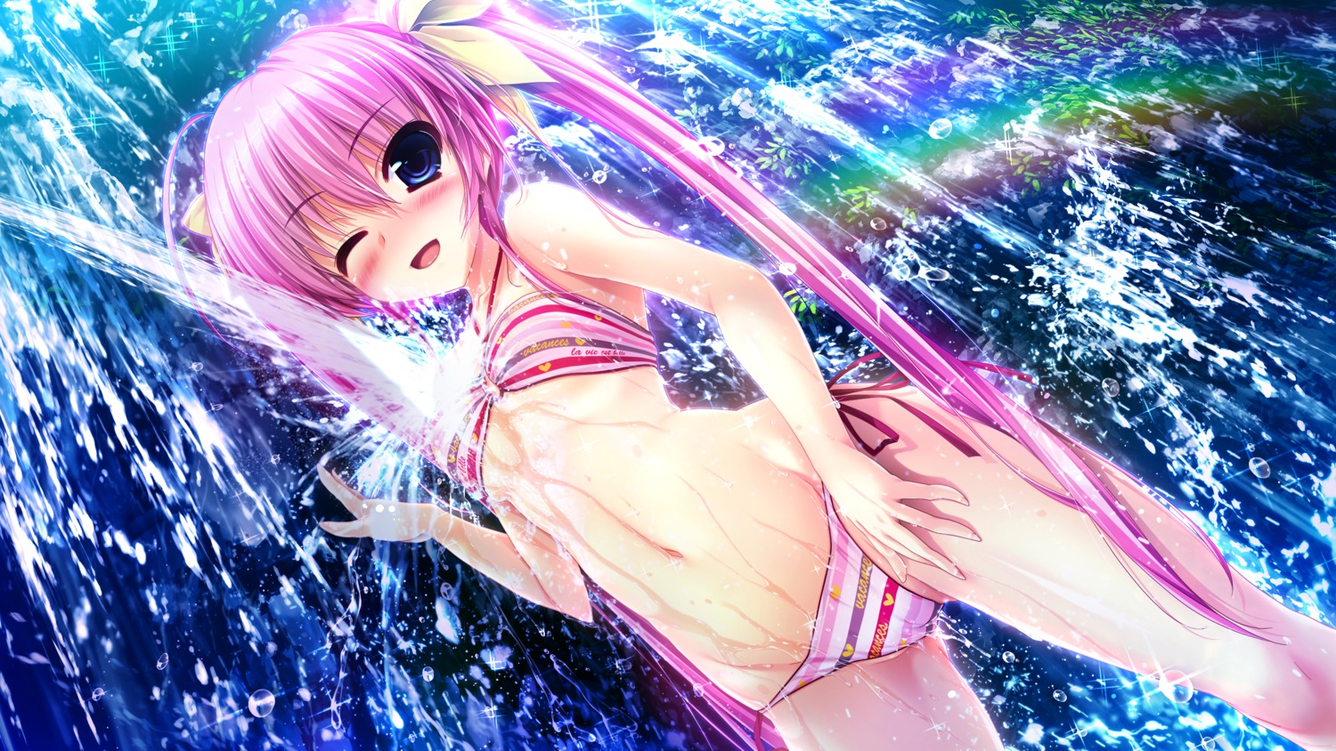 benifuji_yuria bikini cameltoe clochette game_cg oshiki_hitoshi sakigake_generation! swimsuits wet