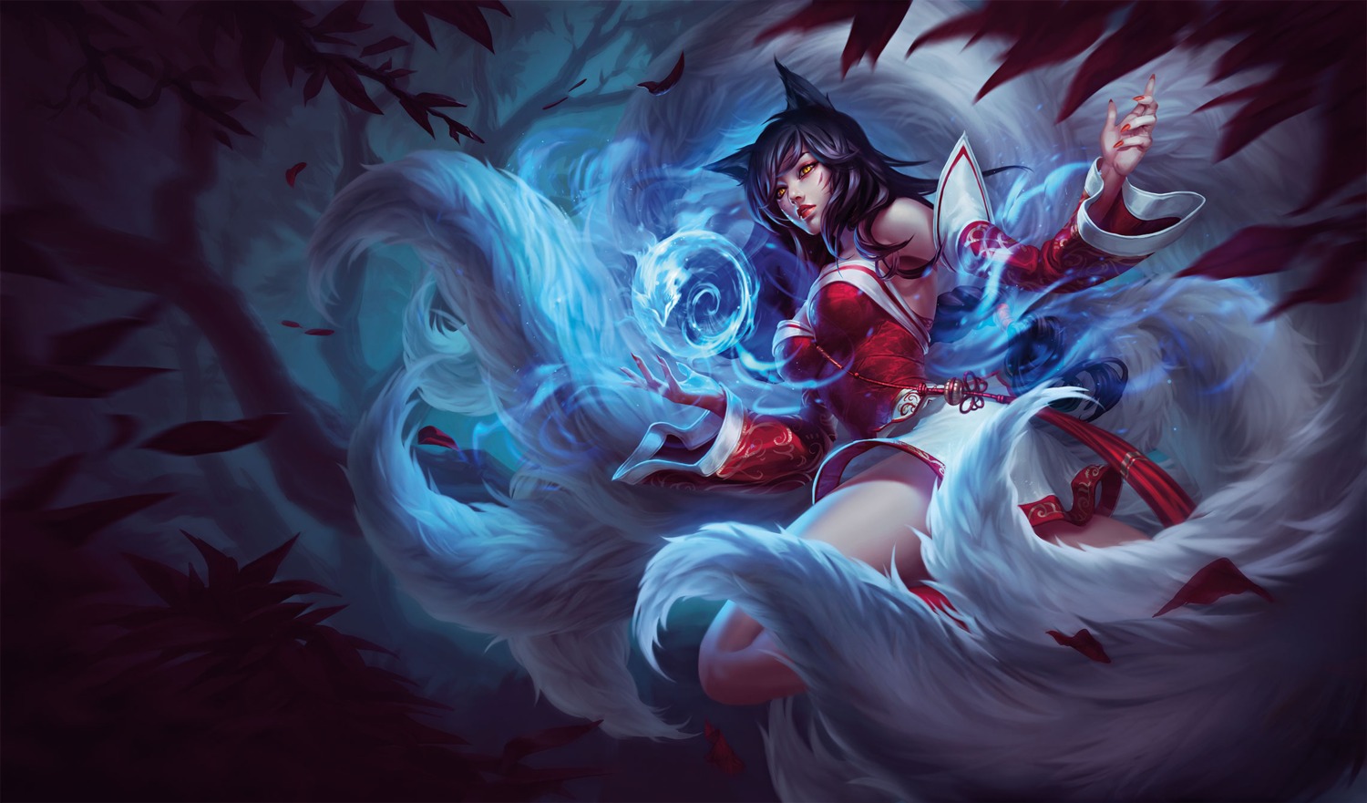 ahri animal_ears canondigit league_of_legends tail