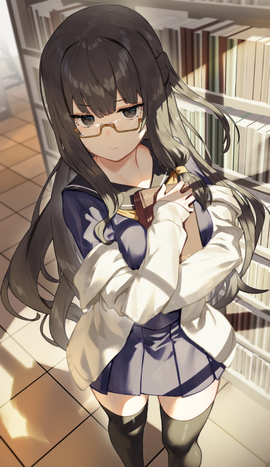 megane scottie seifuku thighhighs