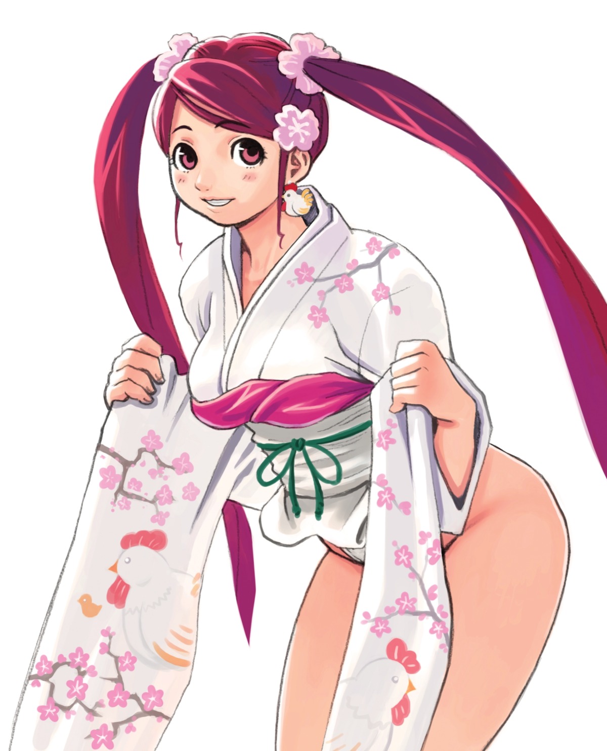 kimono nomura_ryouji skirt_lift