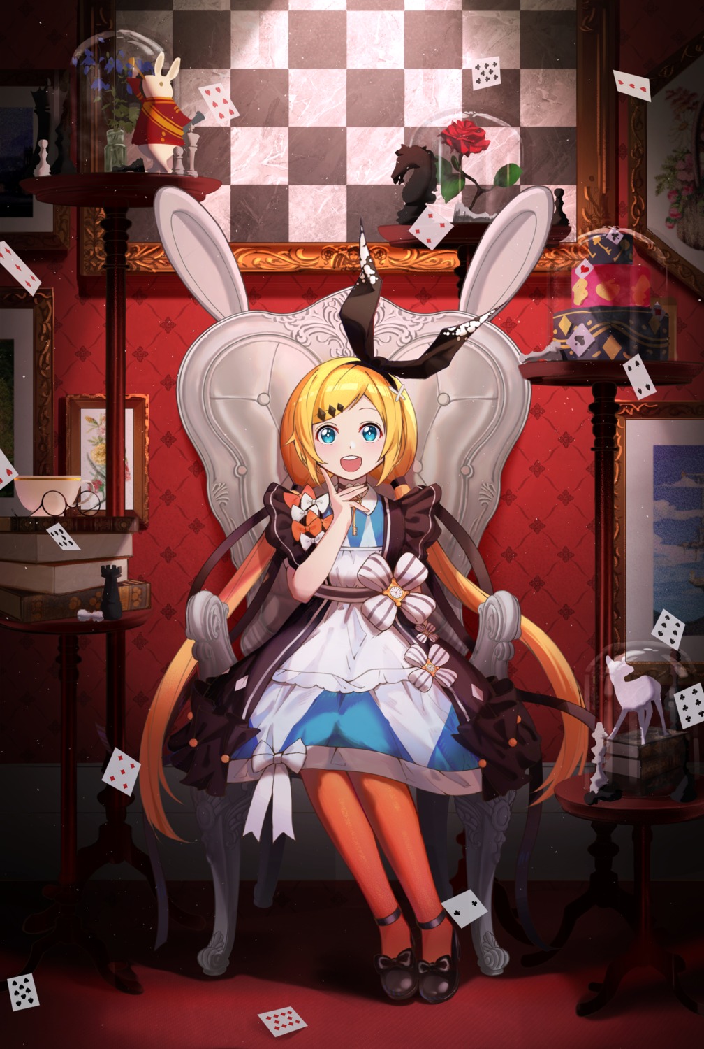 alice alice_in_wonderland dress pantyhose wang_man