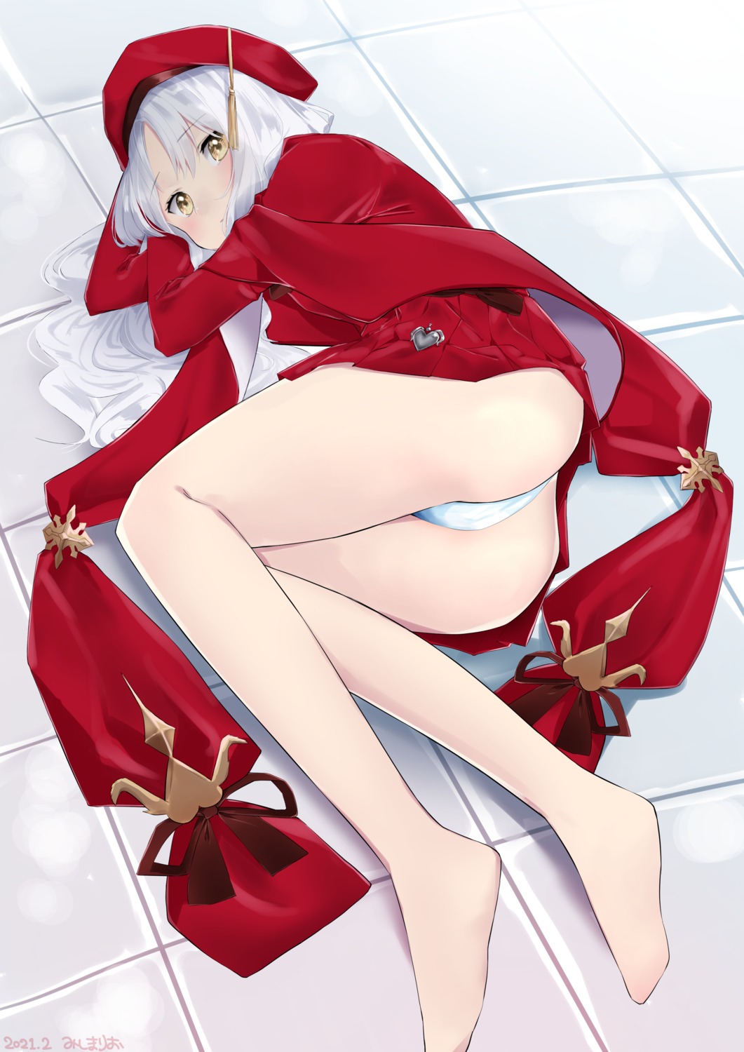 ass caren_hortensia fate/grand_order feet mishima_ryo pantsu skirt_lift thong