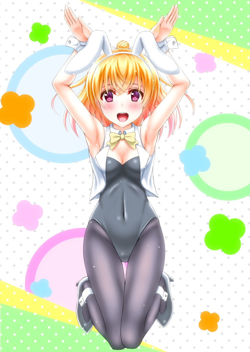 animal_ears anne_happy bunny_ears bunny_girl cleavage hanakoizumi_an heels nopan pantyhose shirouzu_myuuta