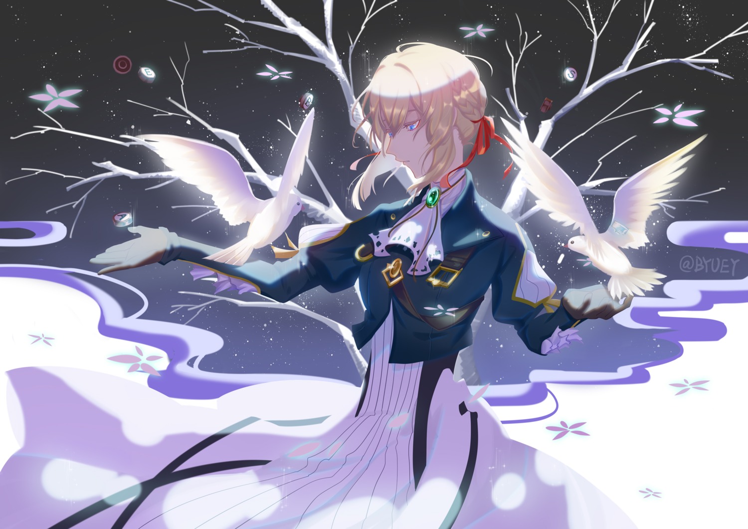 byuey dress violet_evergarden violet_evergarden_(character)