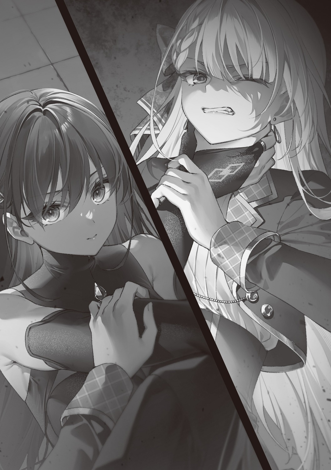 elfiné_phillet monochrome riselia_ray_crystalia seifuku seiken_gakuin_no_maken_tsukai toosaka_asagi