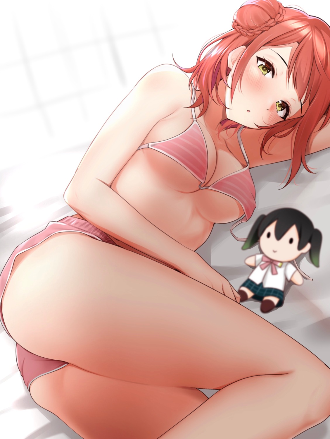 ass bikini_top chibi kitaku_jikan_(ktk_jkn) love_live!_nijigasaki_high_school_idol_club swimsuits uehara_ayumu