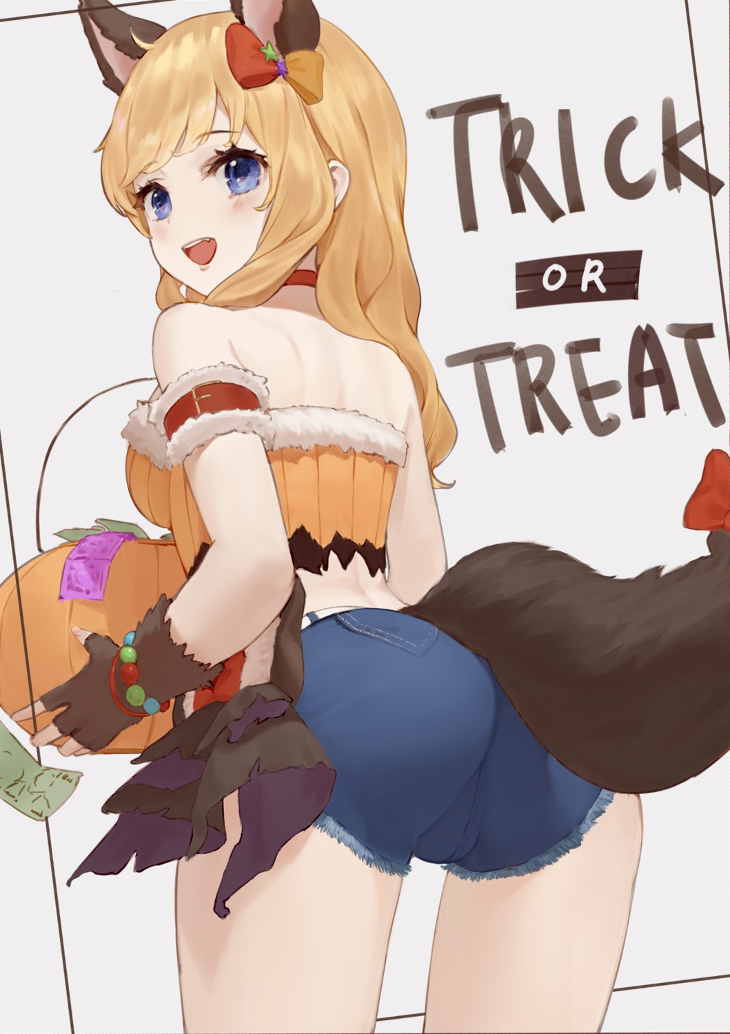 animal_ears anouetto ass halloween ootsuki_yui tail the_idolm@ster the_idolm@ster_cinderella_girls