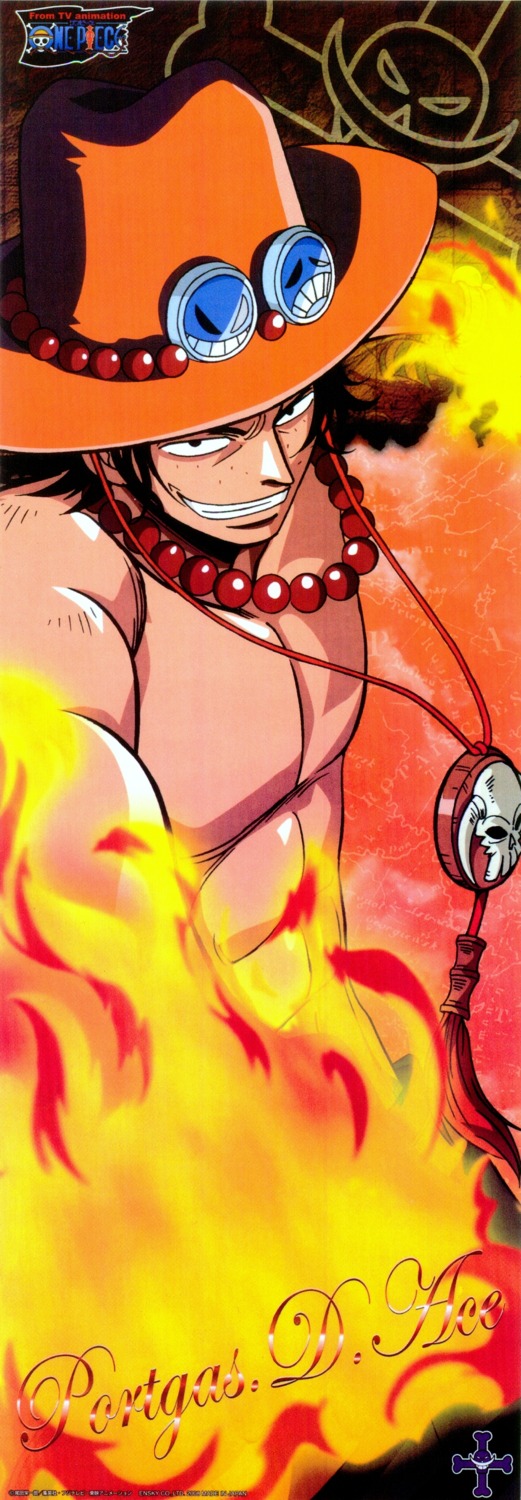 male one_piece portgas_d_ace screening stick_poster