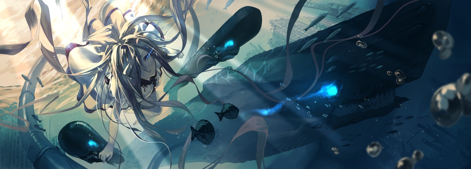 dress fujita_(condor) kantai_collection submarine_hime