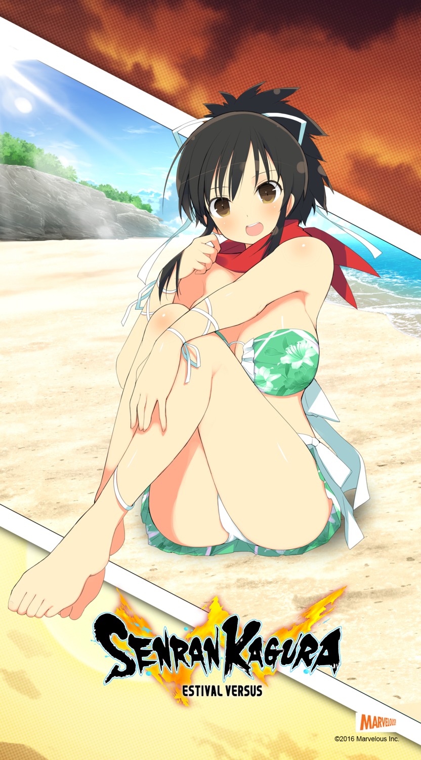 asuka_(senran_kagura) bikini cleavage feet senran_kagura swimsuits yaegashi_nan