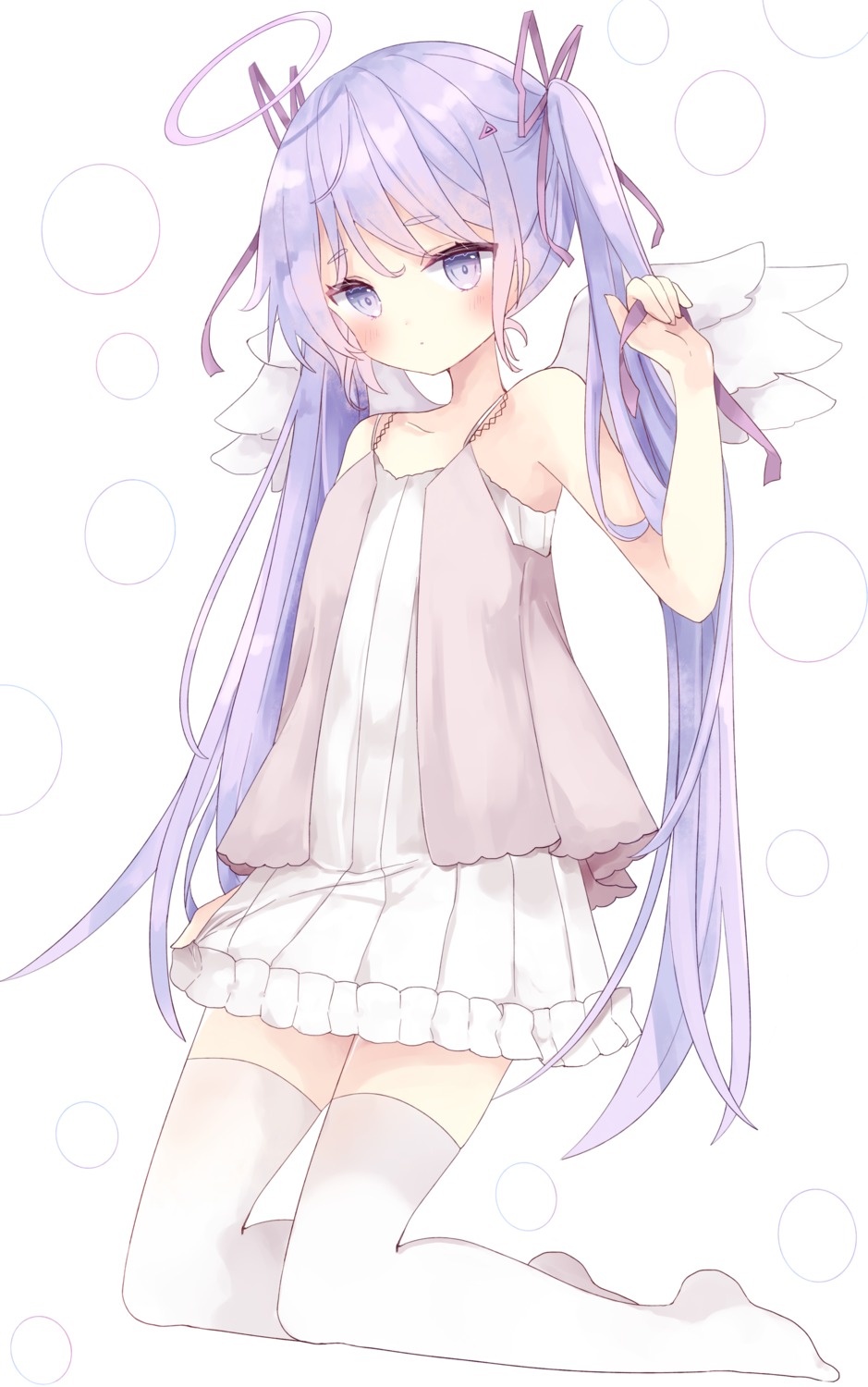 angel dress thighhighs tsukiyo_(skymint) wings