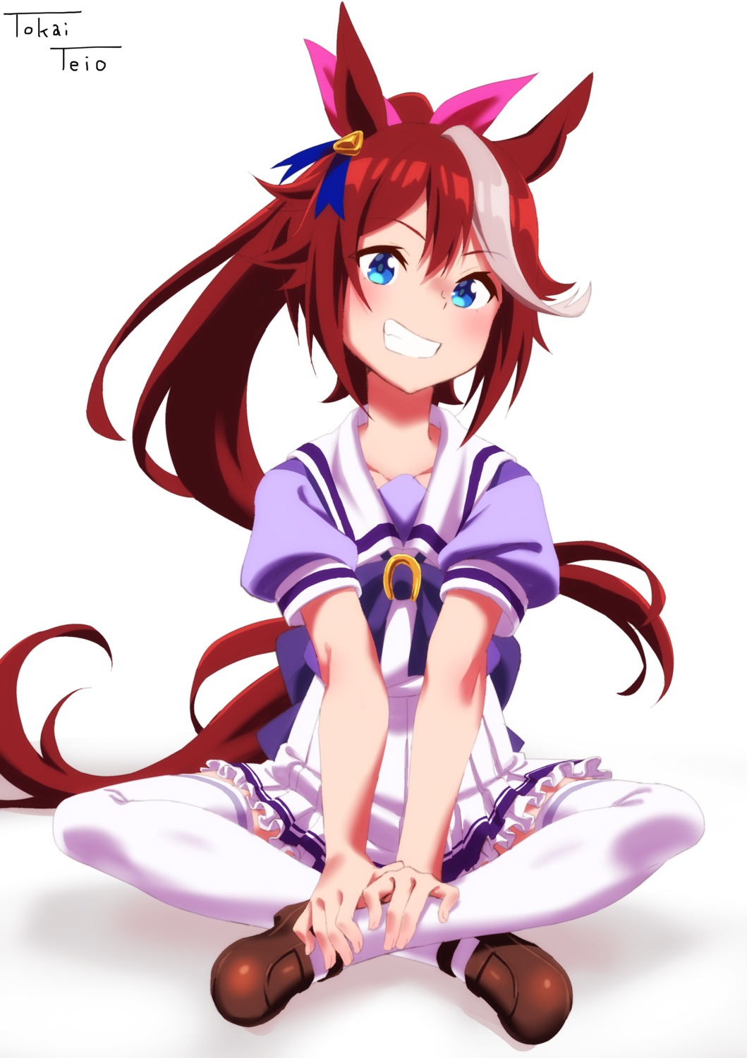 animal_ears qumata seifuku tail thighhighs tokai_teio_(umamusume) uma_musume_pretty_derby