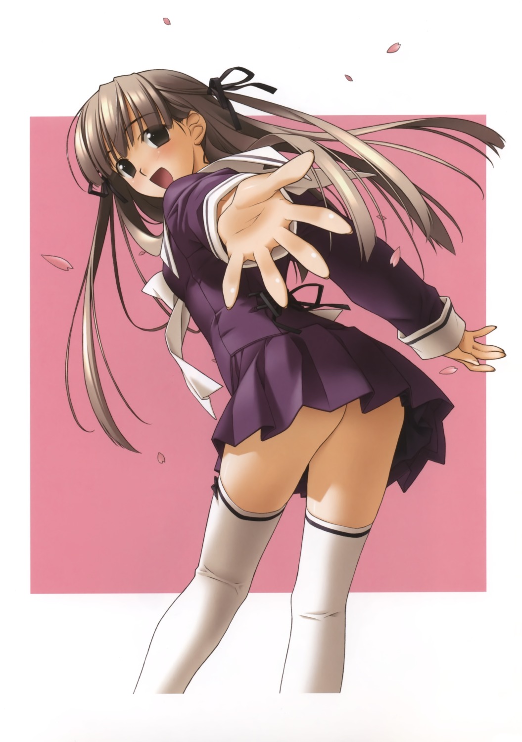 garter hashimoto_takashi seifuku thighhighs