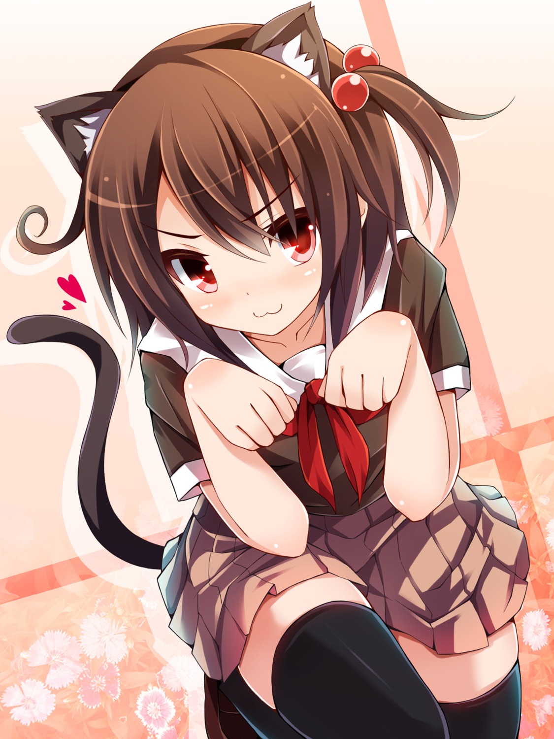 animal_ears chiri_(atlanta) nekomimi seifuku tail thighhighs