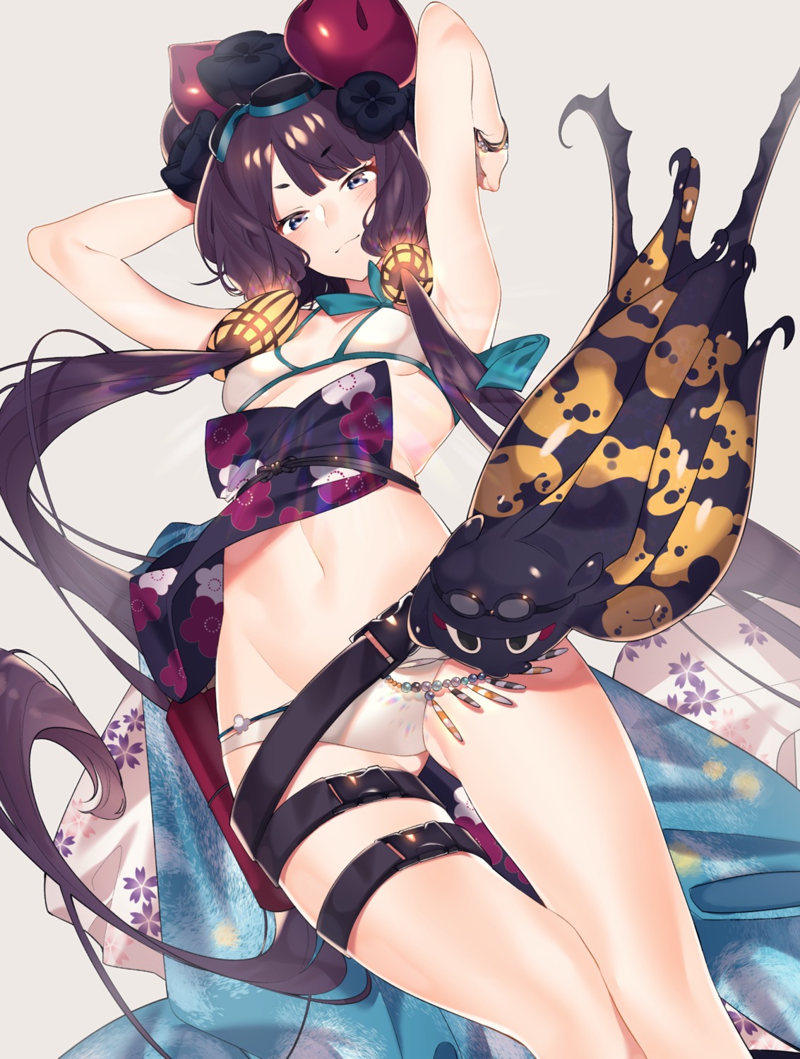 bikini fate/grand_order garter katsushika_hokusai_(fate) sino42 swimsuits