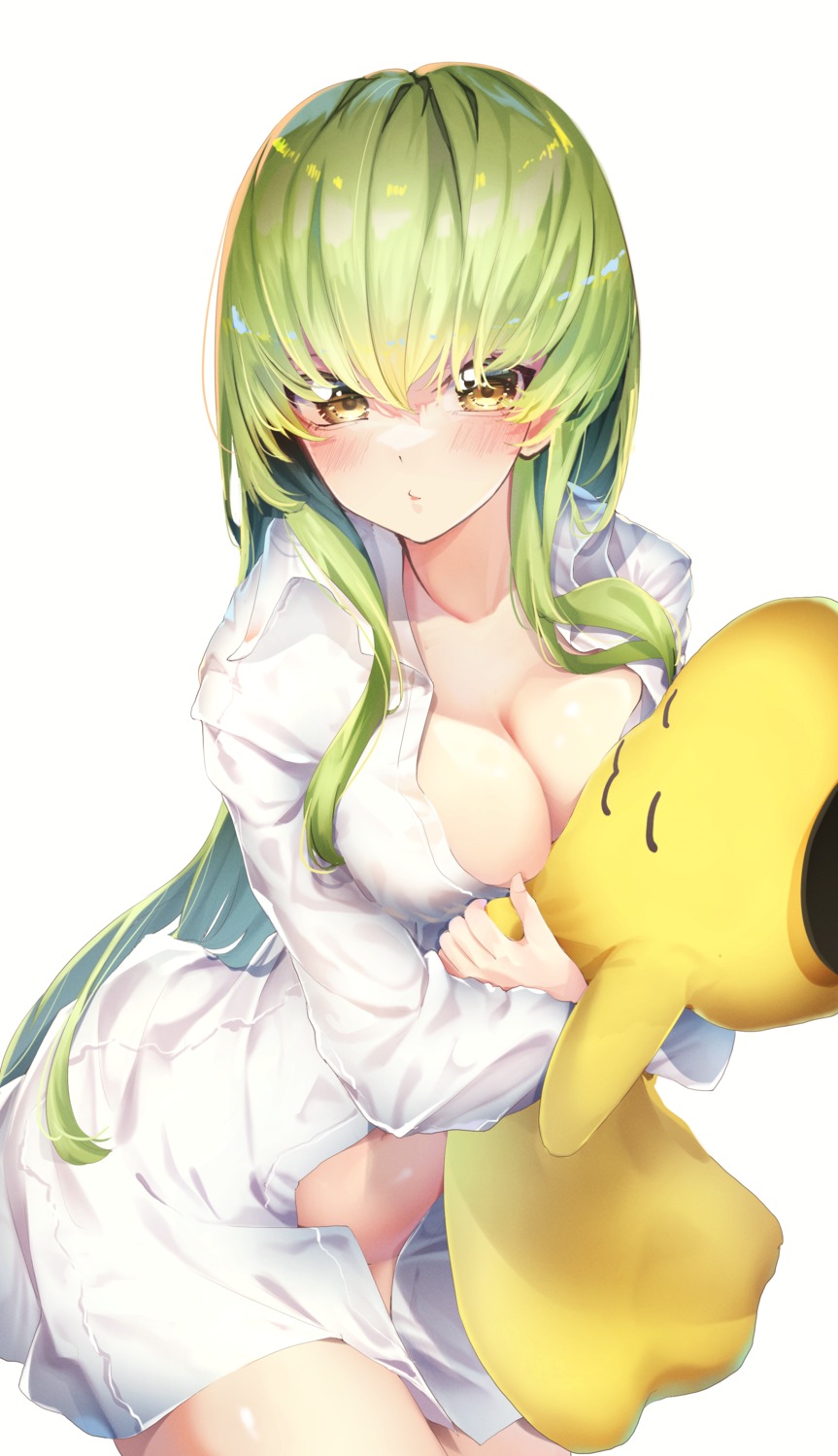 c.c. cheese-kun code_geass dress_shirt no_bra nopan open_shirt yuunamida_uyu