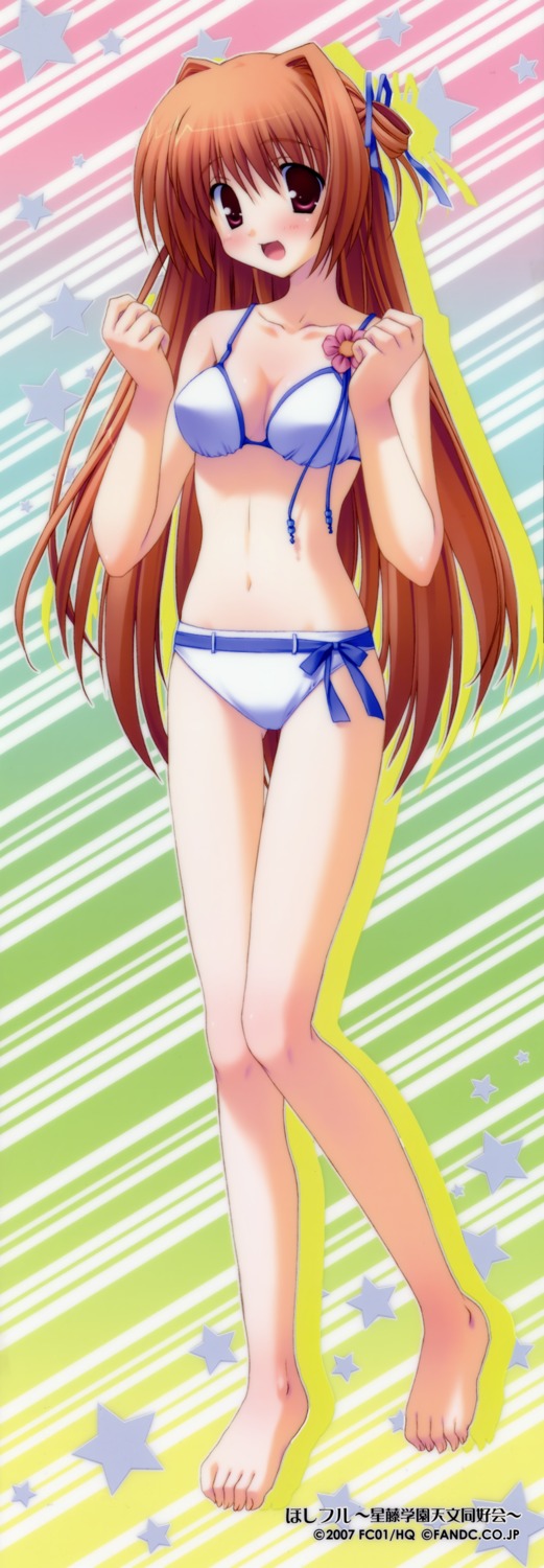 bikini cleavage hoshiful ikegami_akane kusuhara_kotone stick_poster swimsuits
