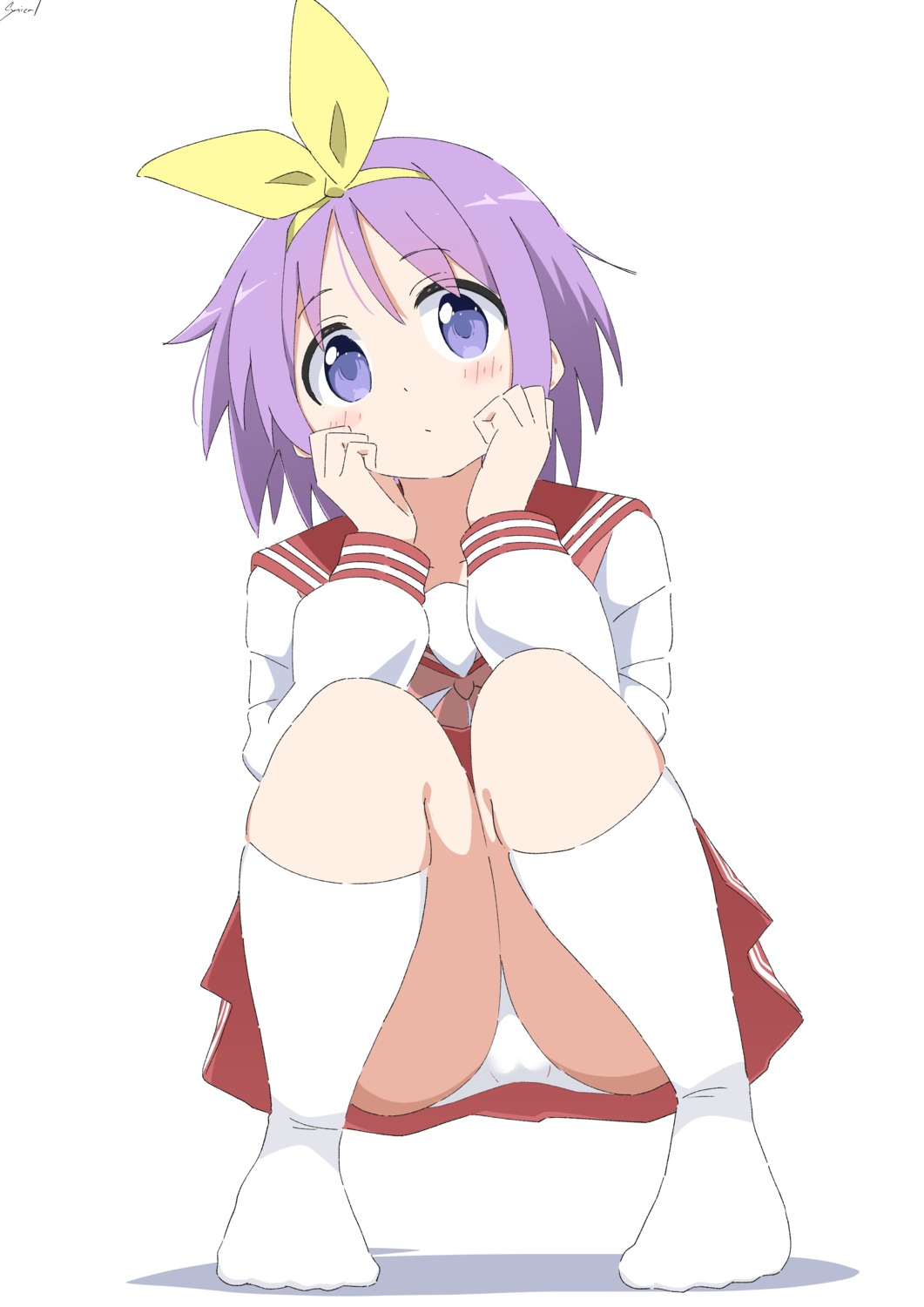 cynical_(llcbluckg_c004) hiiragi_tsukasa lucky_star pantsu seifuku skirt_lift