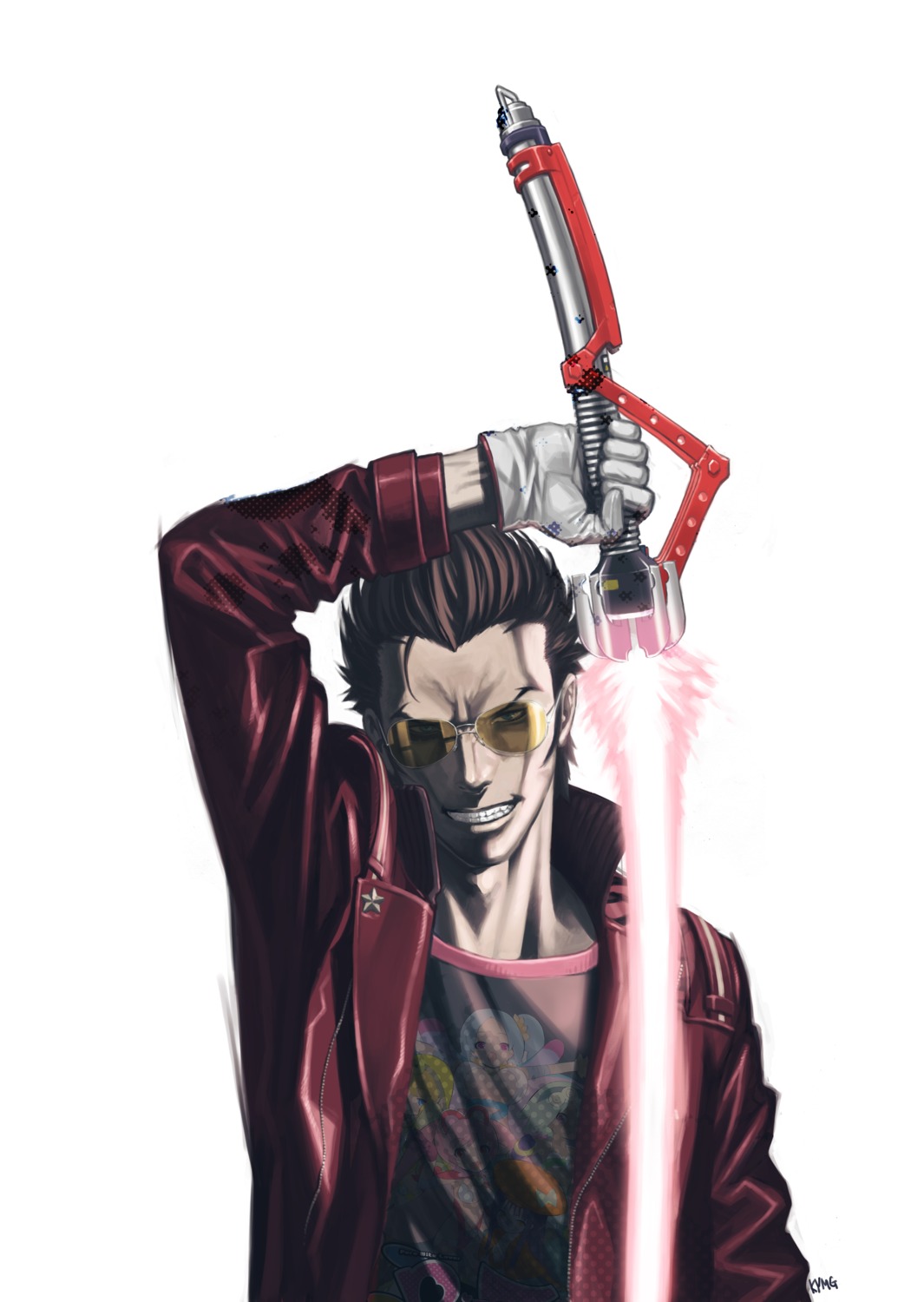 kozaki_yuusuke male megane no_more_heroes sword travis_touchdown