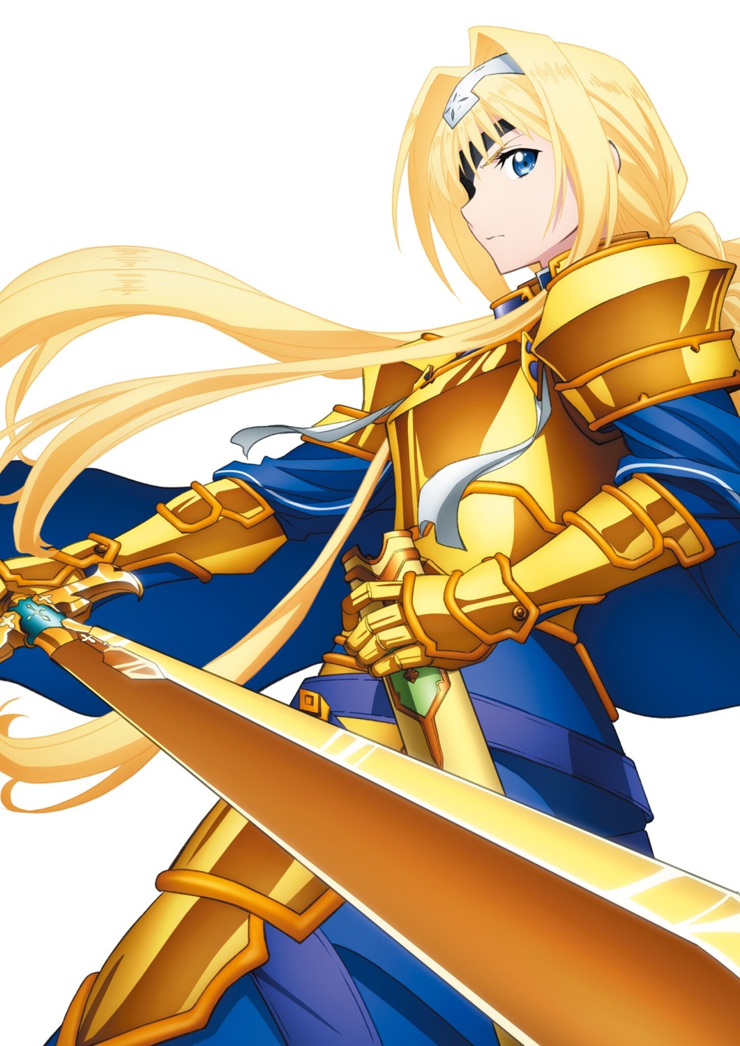 alice_schuberg armor eyepatch sword sword_art_online sword_art_online_alicization sword_art_online_alicization_lycoris