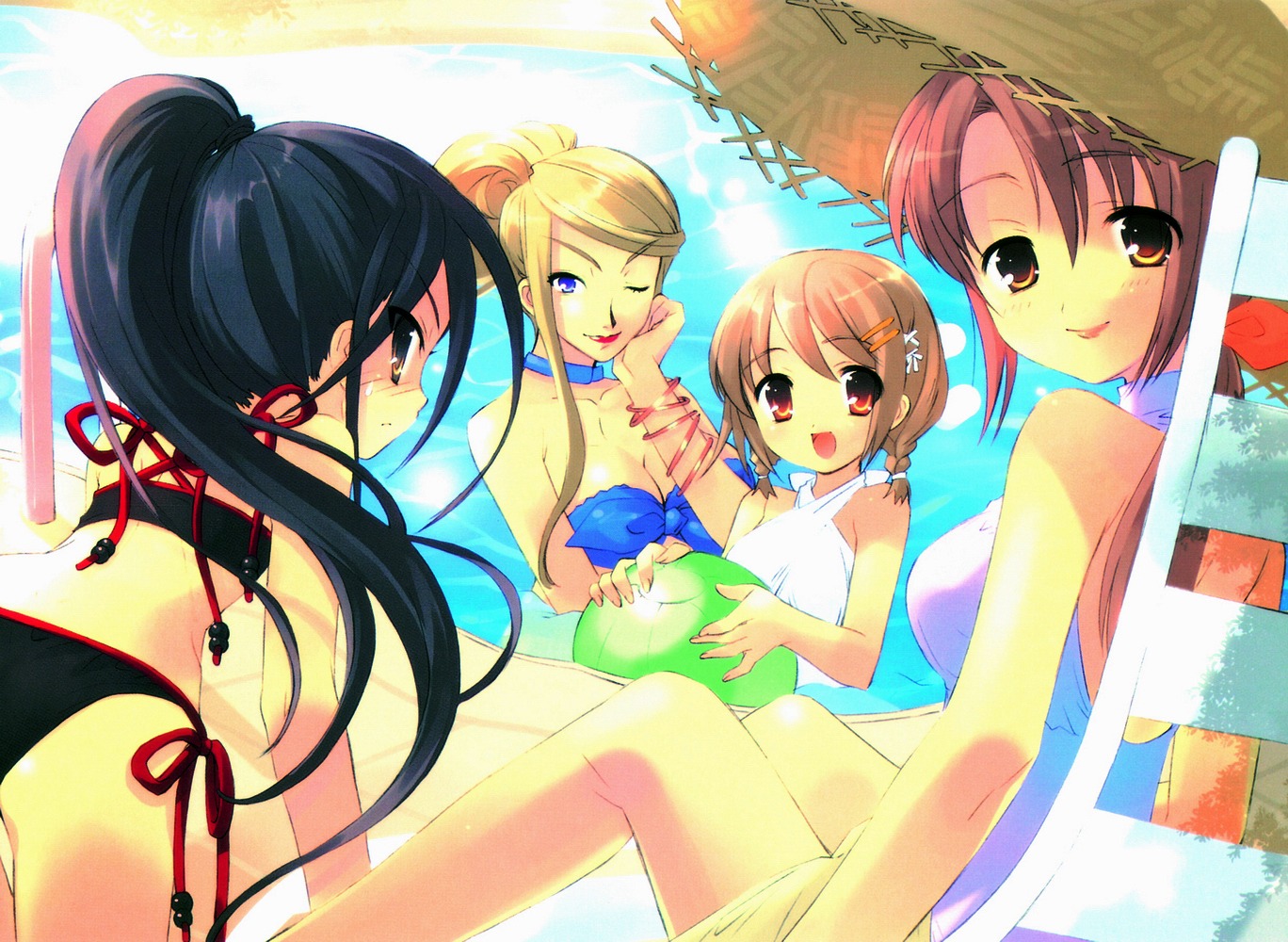 bikini ito_noizi margery_daw sakai_chigusa shakugan_no_shana shana swimsuits yoshida_kazumi