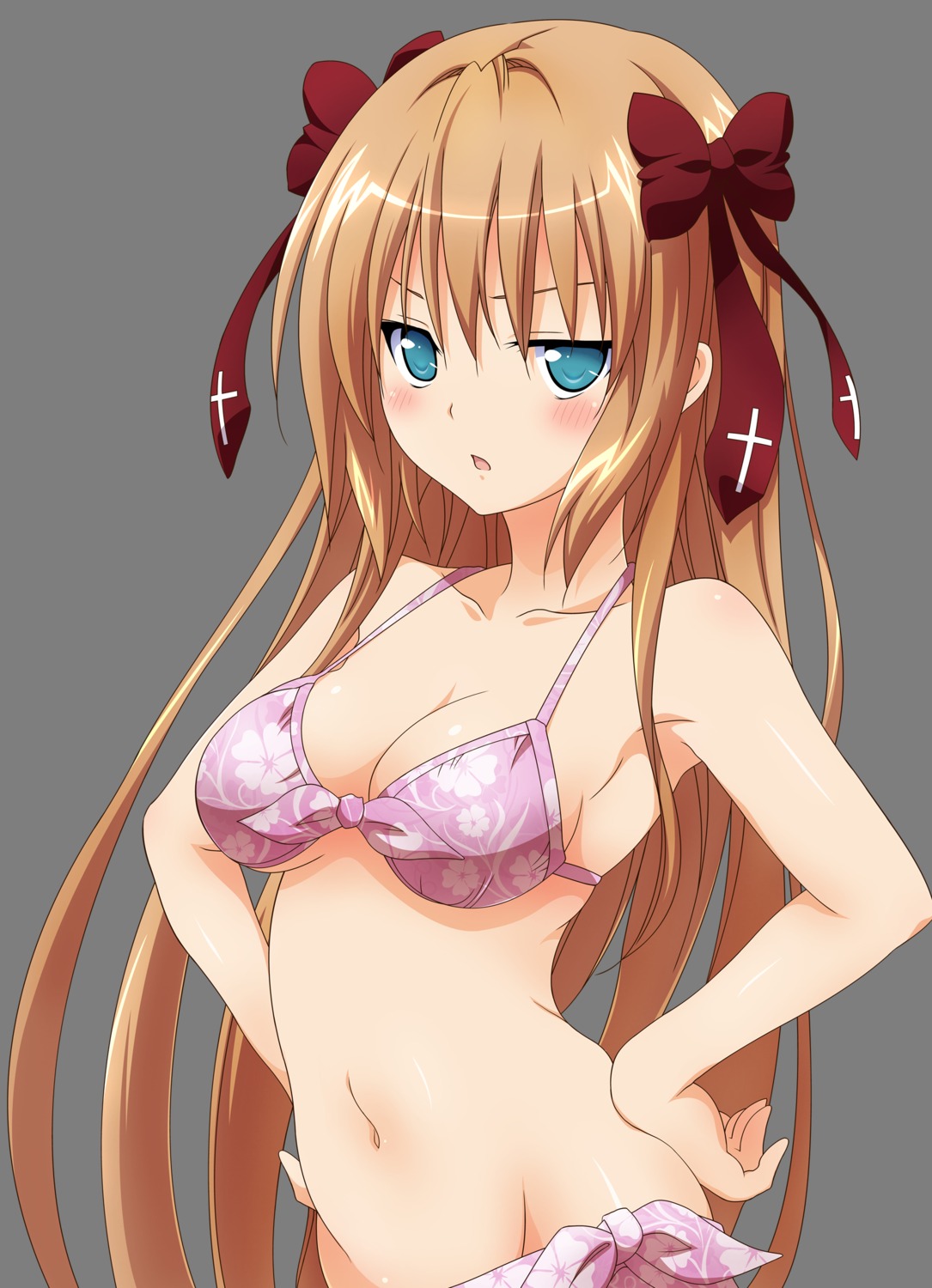 bikini cleavage mayoi_neko_overrun serizawa_fumino swimsuits transparent_png