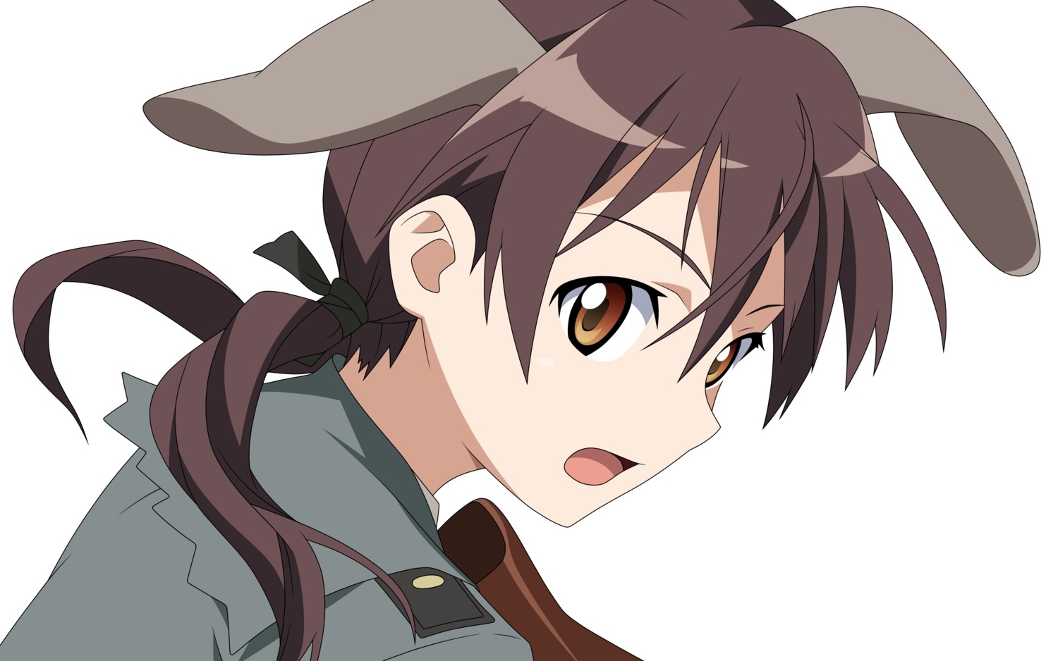 animal_ears gertrud_barkhorn strike_witches vector_trace