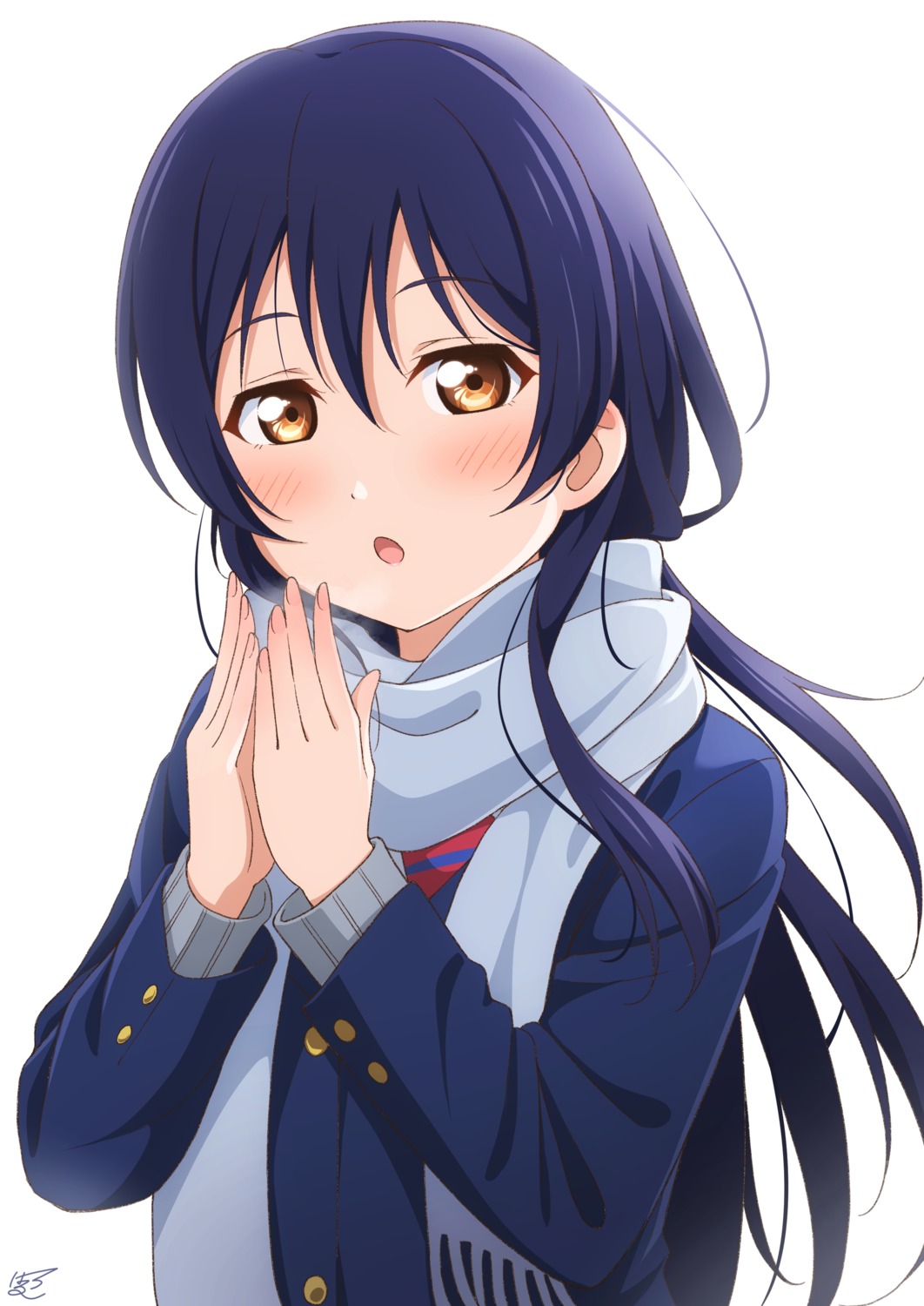 haruharo_(haruharo_7315) love_live! seifuku sonoda_umi sweater