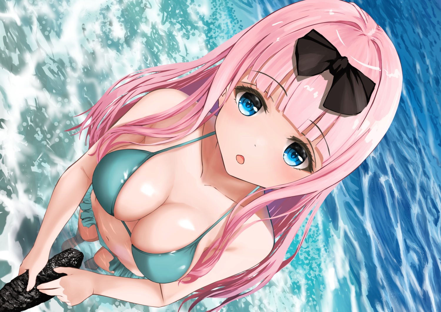 bikini fujiwara_chika gibun_(sozoshu) kaguya-sama_wa_kokurasetai_~tensai-tachi_no_renai_zunousen~ swimsuits wet