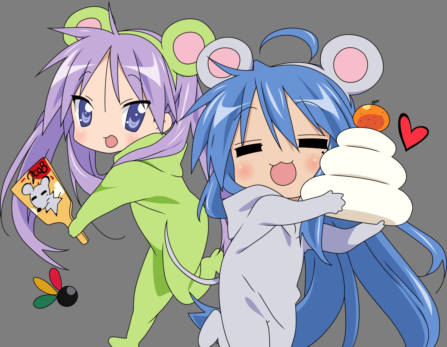 hiiragi_kagami izumi_konata lucky_star transparent_png vector_trace