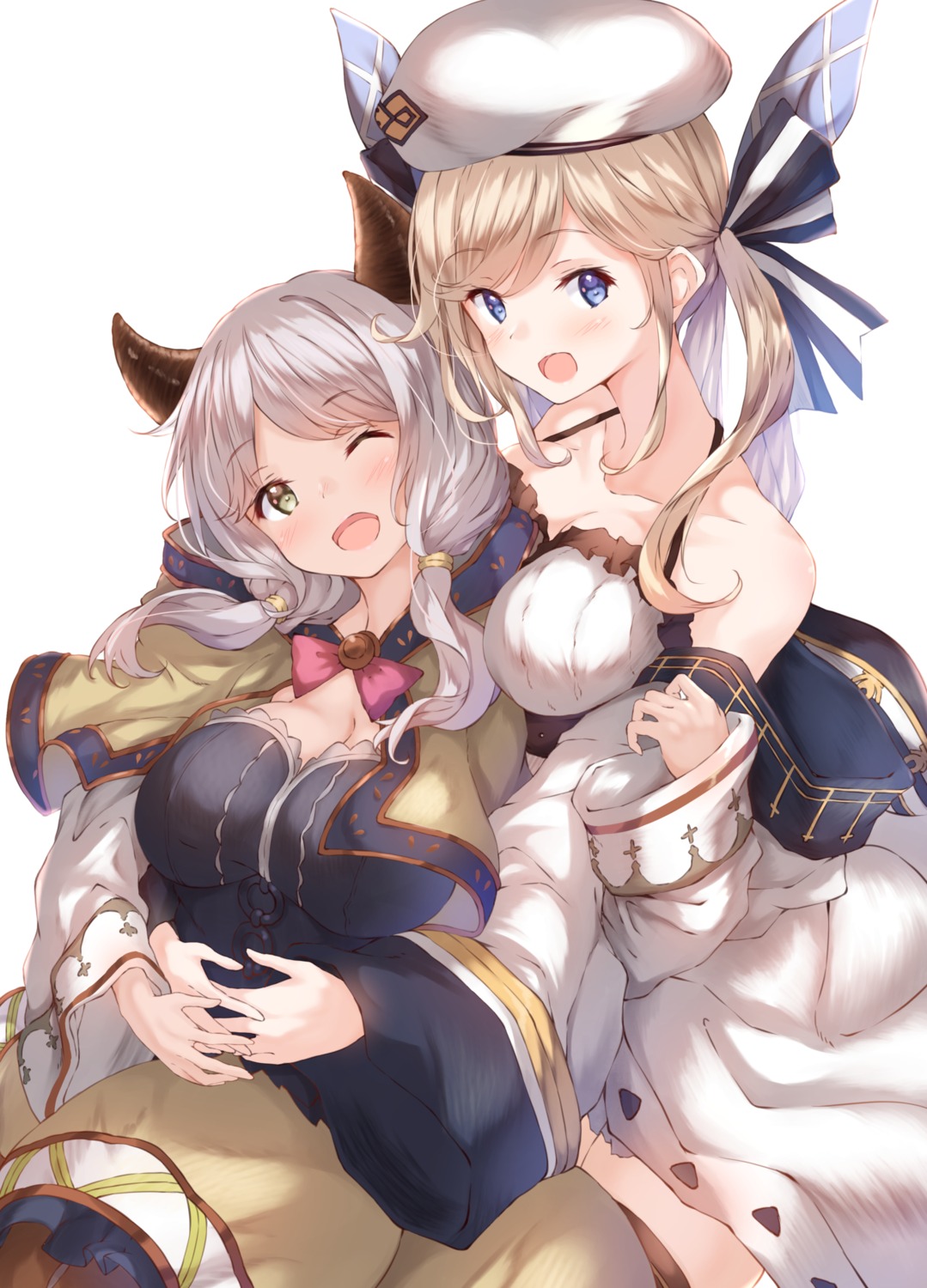 camieux_(granblue_fantasy) cleavage granblue_fantasy horns kukuru_(granblue_fantasy) ukiwakisen