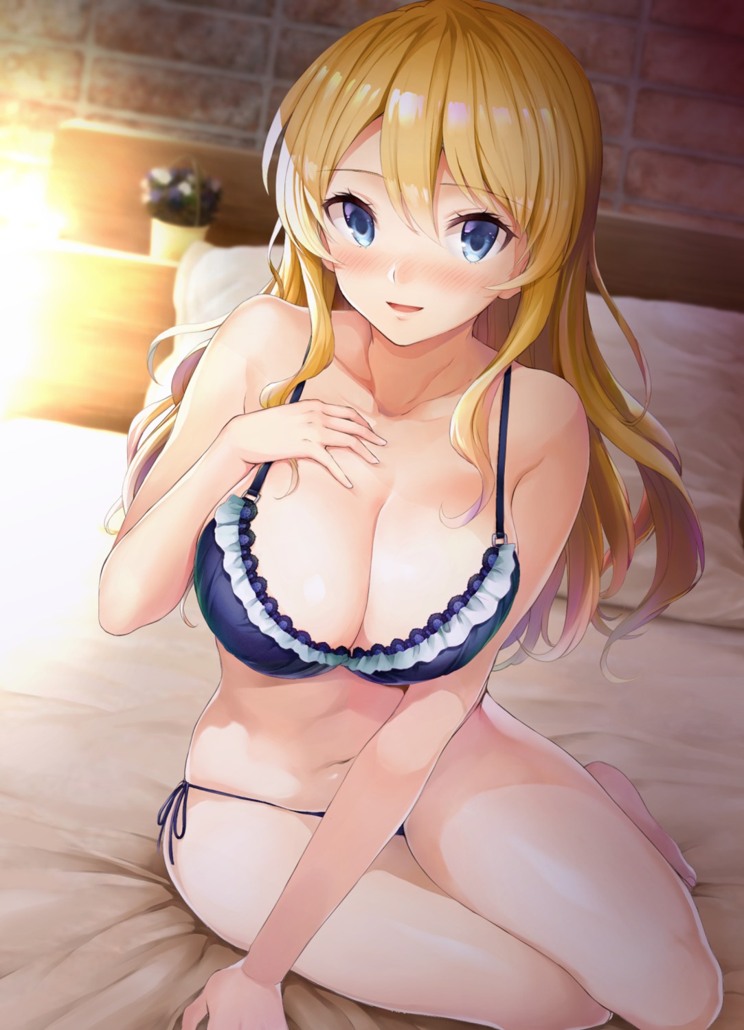 bra breast_hold chacharan darjeeling girls_und_panzer pantsu string_panties