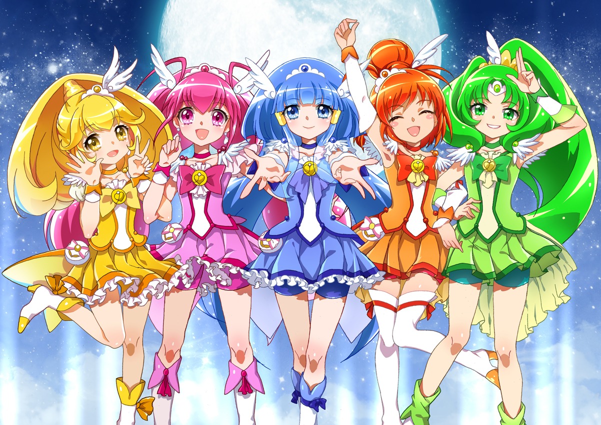 bike_shorts hoshi_(xingspresent) pretty_cure smile_precure! thighhighs