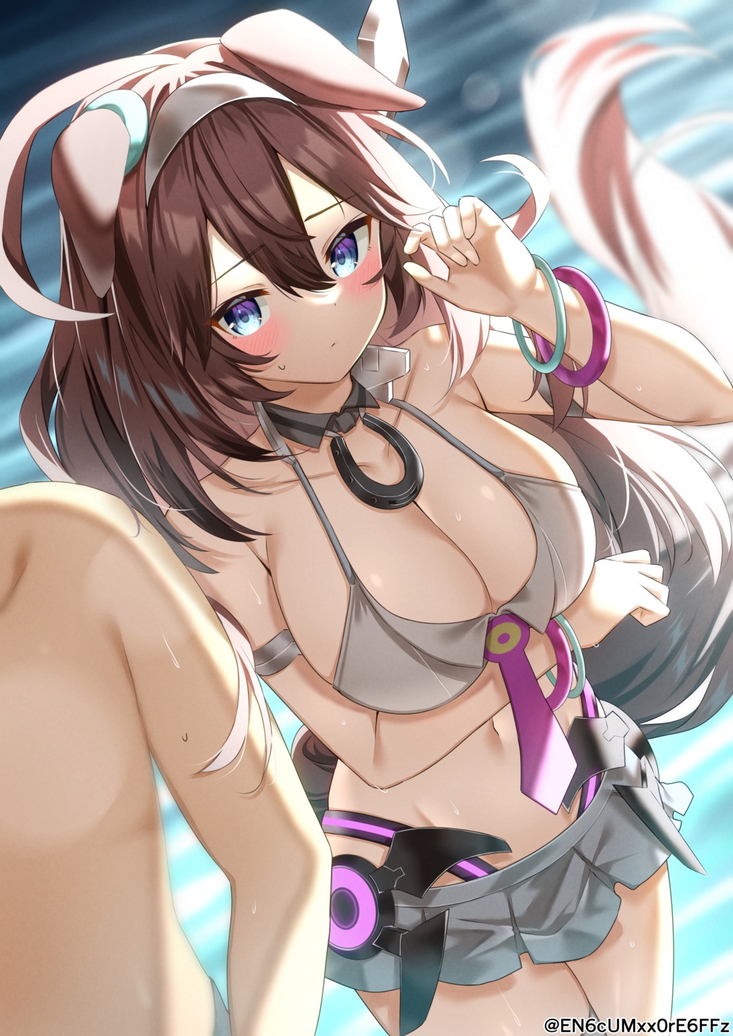 animal_ears bikini mihono_bourbon_(umamusume) swimsuits tail uma_musume_pretty_derby yamano_rokamizu