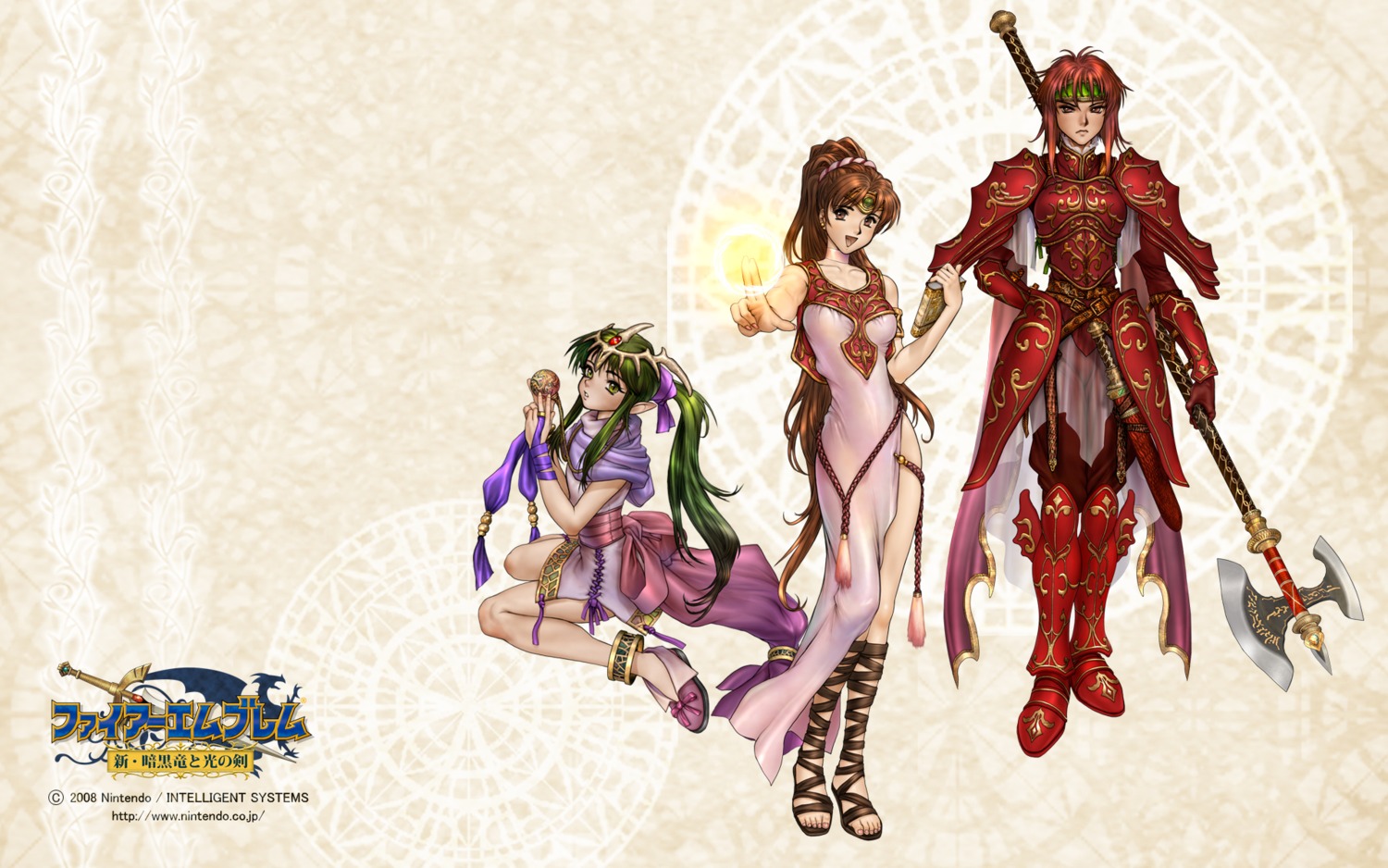 armor chiki dress fire_emblem fire_emblem:_shin_ankoku_ryuu_to_hikari_no_ken minerba nintendo pointy_ears rinda see_through shirow_masamune wallpaper weapon