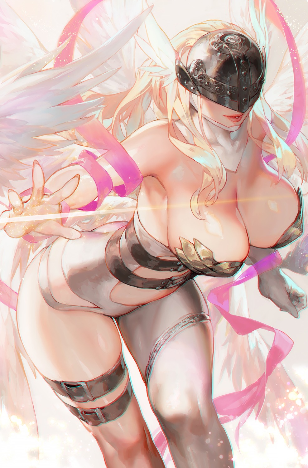 angewomon aoin armor digimon garter leotard no_bra